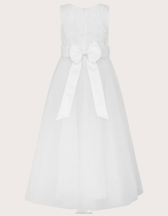 Monsoon بنت فستان ماكسي من الدانتيل من أليس D68H2001 ملابس أبيض
