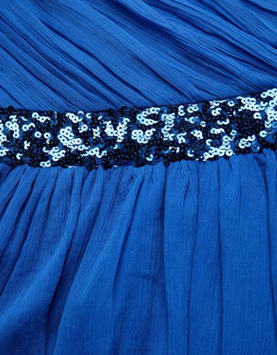 Monsoon بنت أبيجيل فستان حفلة موسيقية بكتف واحد D68H2002 ملابس أزرق