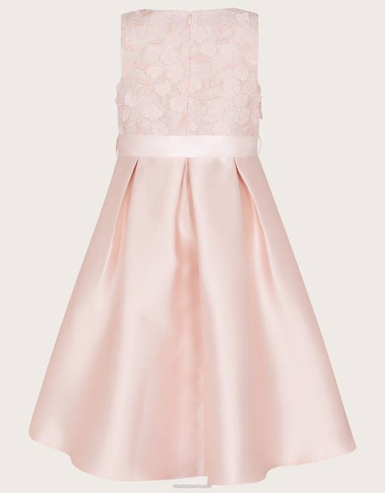 Monsoon بنت أنيكا فستان وصيفة الشرف عالية ومنخفضة D68H2005 ملابس لون القرنفل