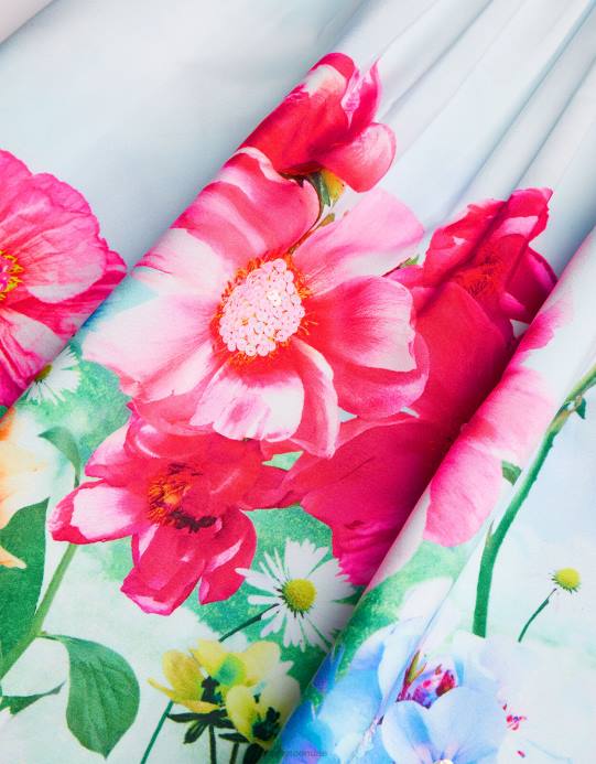 Monsoon بنت فستان مرج الأزهار D68H2021 ملابس أزرق