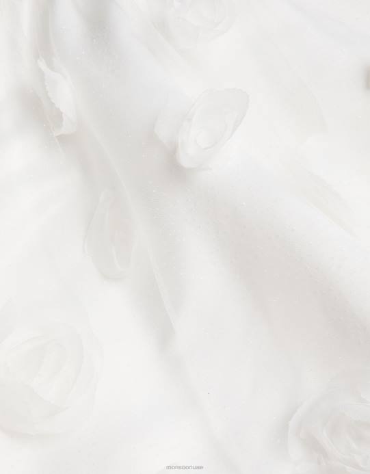 Monsoon بنت فستان مارجوت دانتيل ثلاثي الأبعاد D68H2023 ملابس عاج