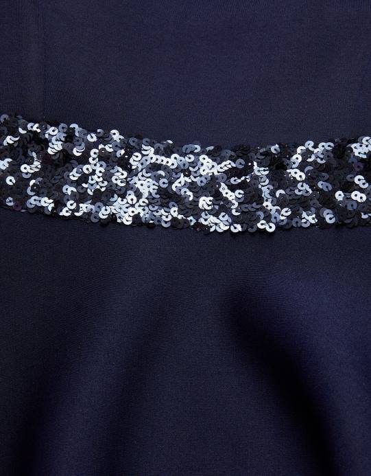 Monsoon بنت فستان حفلة موسيقية بالترتر سكوبا D68H2038 ملابس الأزرق الداكن)