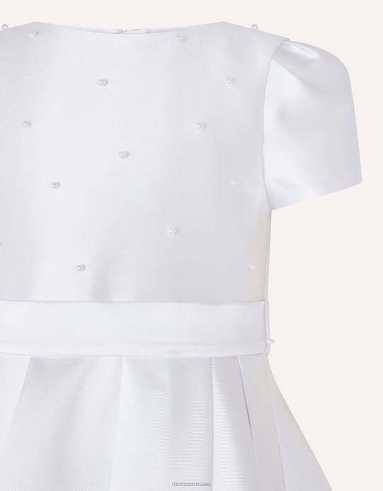 Monsoon بنت فستان هنريتا بالتواصل D68H2039 ملابس أبيض