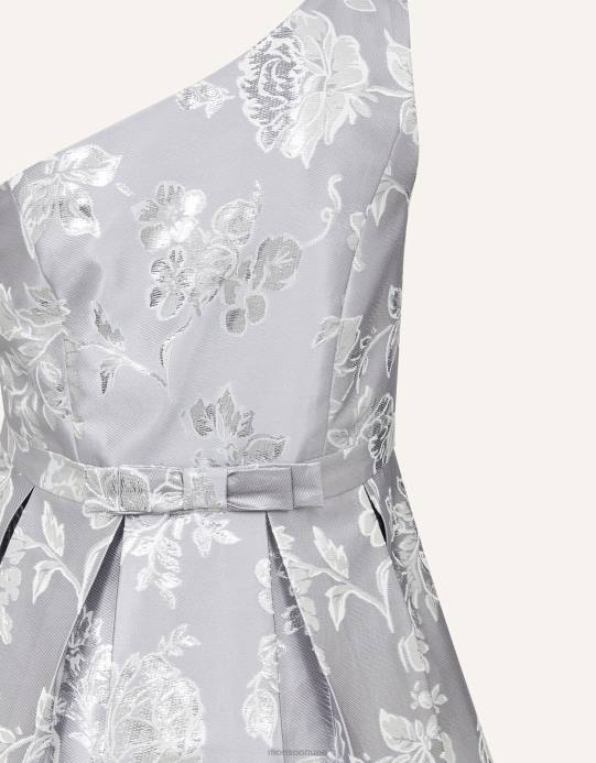 Monsoon بنت فستان حفلة موسيقية من الجاكار بكتف واحد D68H2044 ملابس فضة