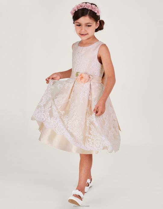 Monsoon بنت فستان دانتيل لولا D68H2046 ملابس لون القرنفل