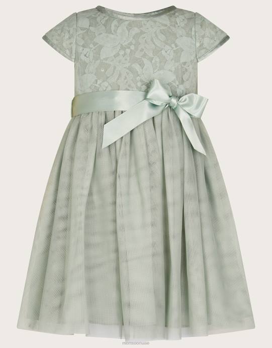Monsoon بنت فستان ترتر ترتر للأطفال D68H2049 ملابس أخضر
