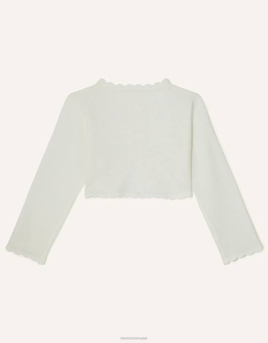 Monsoon بنت سترة نيامه الطفل D68H2054 ملابس عاج