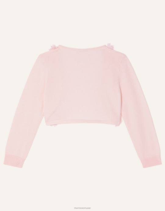 Monsoon بنت سترة بيبي فلورا ثلاثية الأبعاد على شكل زهرة D68H2058 ملابس لون القرنفل