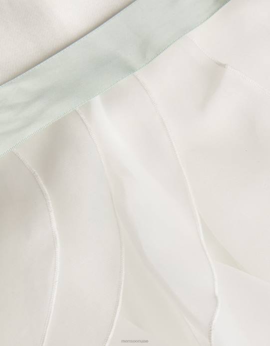 Monsoon بنت فستان بكشكشة من الأورجانزا للأطفال من كان D68H2064 ملابس عاج