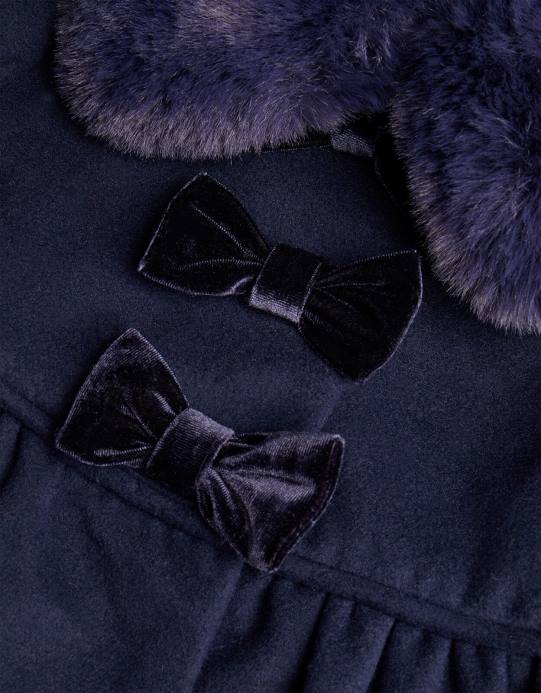 Monsoon بنت معطف القوس الثلاثي للطفل D68H2065 ملابس الأزرق الداكن)