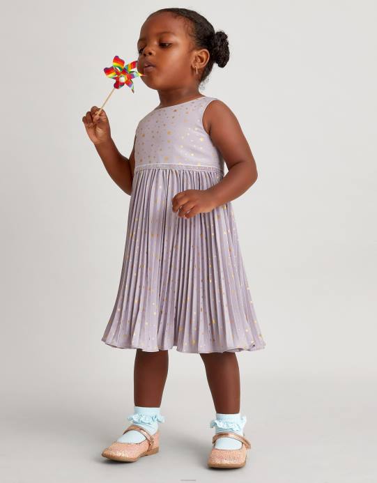 Monsoon بنت فستان أنجلينا الطفل بطبعة كونية وثنيات D68H2076 ملابس الأرجواني (أرجواني)