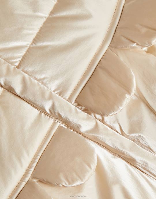 Monsoon بنت معطف مبطن بالبيبلوم بتلات للأطفال D68H2077 ملابس طبيعي (الشمبانيا)