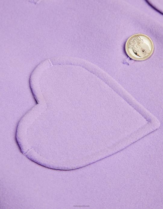 Monsoon بنت معطف جيب قلب الطفل D68H2082 ملابس الأرجواني (أرجواني)