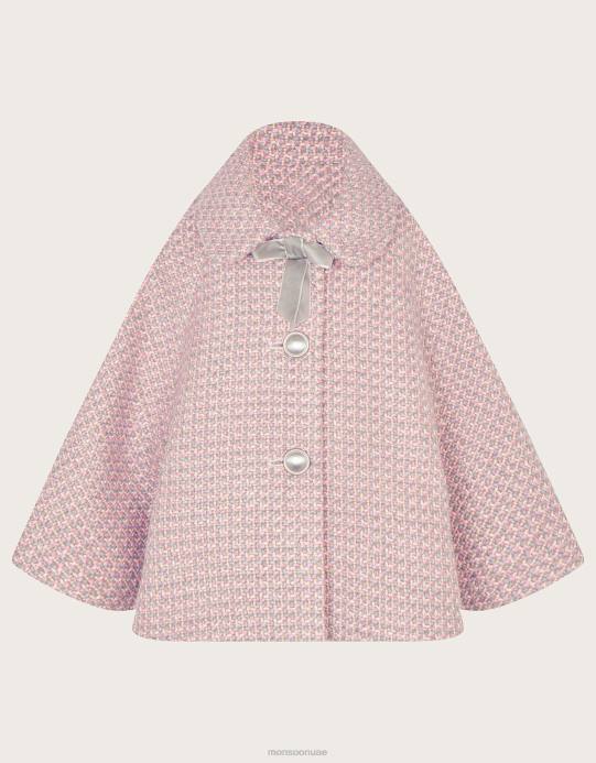 Monsoon بنت طفل تويد الرأس D68H2084 ملابس رمادي