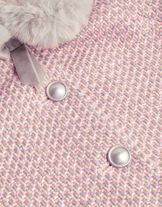 Monsoon بنت طفل تويد الرأس D68H2084 ملابس رمادي