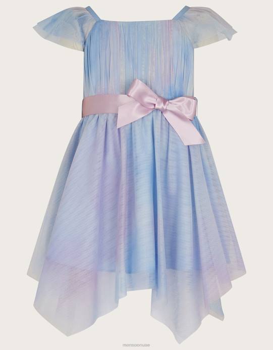 Monsoon بنت فستان حفلة بيبي ثيودورا أومبير D68H2093 ملابس متعدد