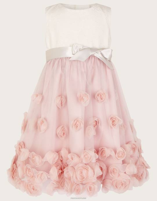 Monsoon بنت فستان طفل ايانثي D68H2094 ملابس الوردي (الوردي الداكن)