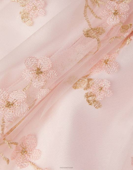 Monsoon بنت فستان الدانتيل زهرة الطفل D68H2097 ملابس لون القرنفل