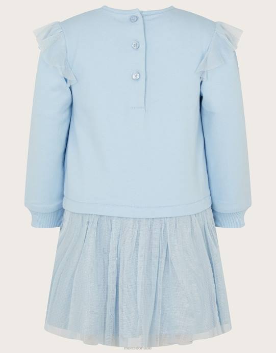 Monsoon بنت فستان سترة قوس قزح الفئران الصغيرة D68H2107 ملابس أزرق