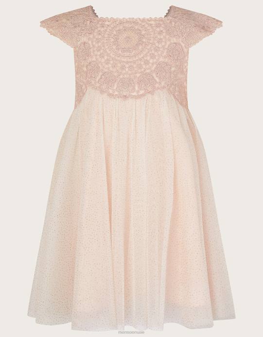 Monsoon بنت فستان بيبي استيلا D68H2108 ملابس لون القرنفل