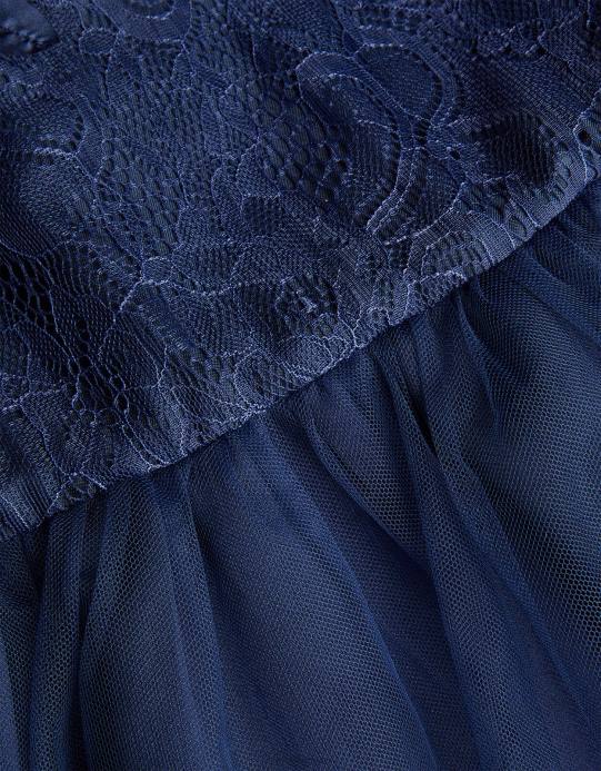 Monsoon بنت فستان سكوبا ثلاثي الأبعاد من بيبي فريا D68H2110 ملابس الأزرق الداكن)