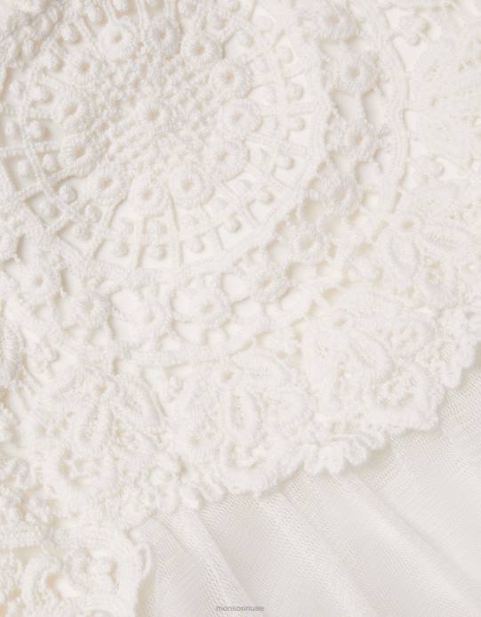 Monsoon بنت فستان بيبي استيلا D68H2114 ملابس عاج