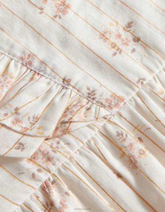 Monsoon أطفال رومبير مكشكش لامع للأطفال حديثي الولادة D68H2115 ملابس ذهب