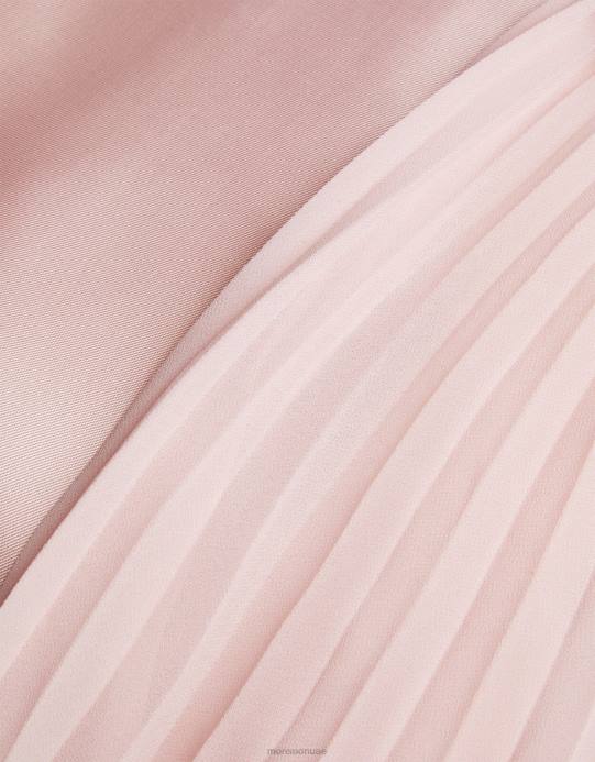 Monsoon بنت فستان وصيفات العروس ذو طيات من بيبي بولي D68H2116 ملابس لون القرنفل