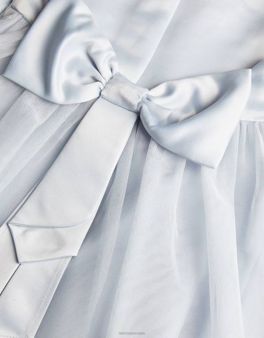 Monsoon بنت فستان وصيفة العروس من التول للأطفال D68H2126 ملابس رمادي