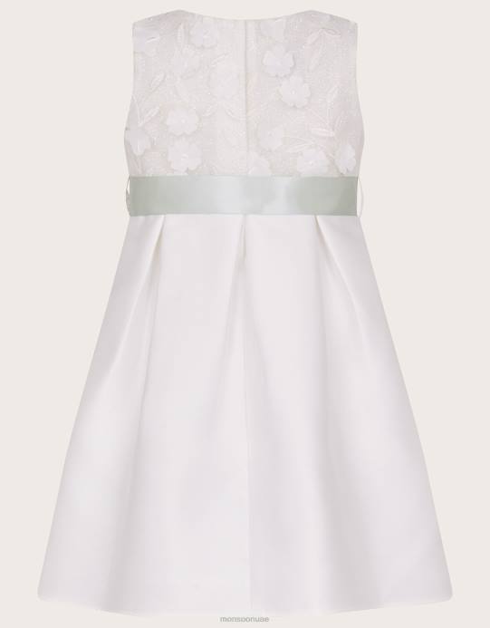 Monsoon بنت طفل أنيكا فستان العروسة D68H2139 ملابس عاج
