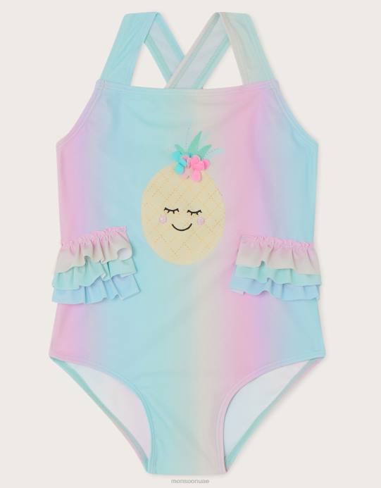 Monsoon بنت طفل ملابس السباحة الأناناس الجدة D68H2154 ملابس متعدد