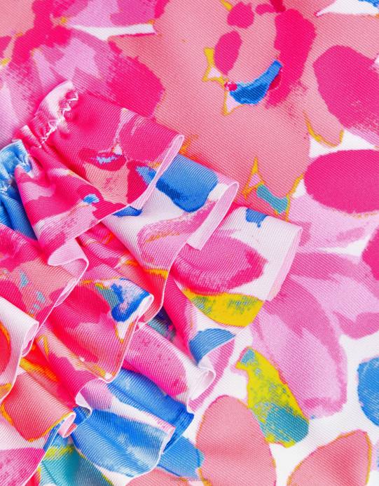 Monsoon بنت ملابس سباحة مكشكشة على شكل زهرة جريئة للأطفال D68H2157 ملابس متعدد