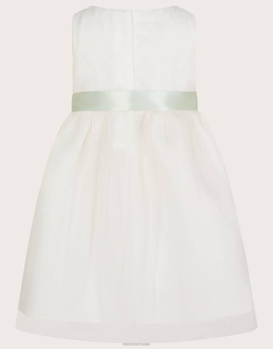 Monsoon بنت فستان وصيفات العروس بيبي فريا سكوبا D68H2158 ملابس عاج