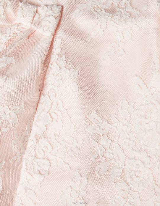 Monsoon بنت فستان دانتيل بفيونكة للأطفال من لولا D68H2165 ملابس لون القرنفل