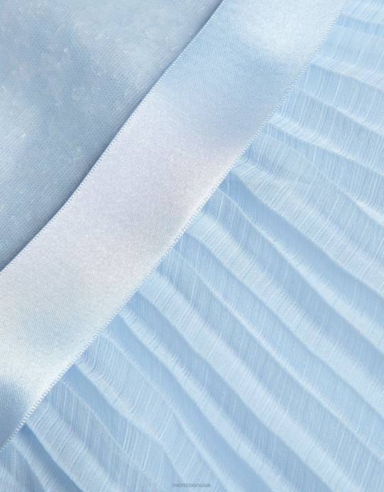 Monsoon بنت فستان طفل كيتا الترتر D68H2173 ملابس الأزرق (الأزرق الشاحب)