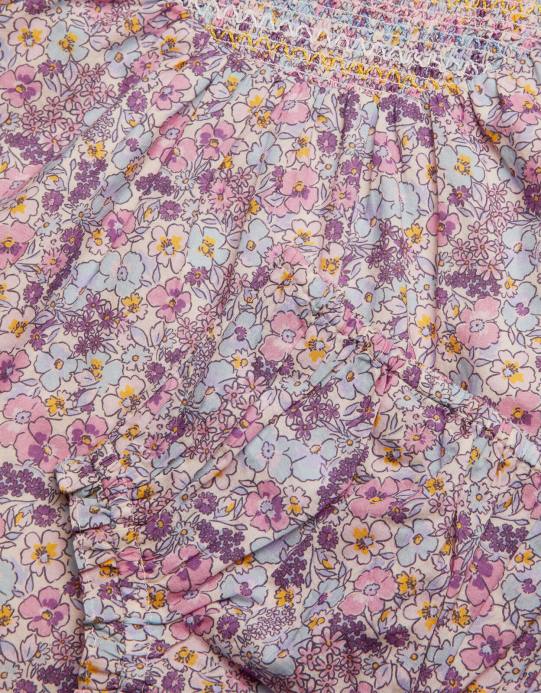 Monsoon أطفال طقم فستان بطباعة ديتسي لحديثي الولادة D68H2176 ملابس الأرجواني (أرجواني)