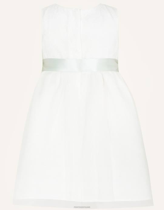 Monsoon بنت فستان وصيفات العروس بيبي فريا سكوبا D68H2184 ملابس عاج