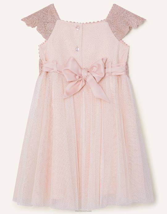 Monsoon بنت فستان بيبي استيلا D68H2187 ملابس لون القرنفل