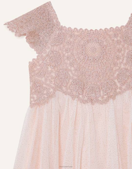 Monsoon بنت فستان بيبي استيلا D68H2187 ملابس لون القرنفل