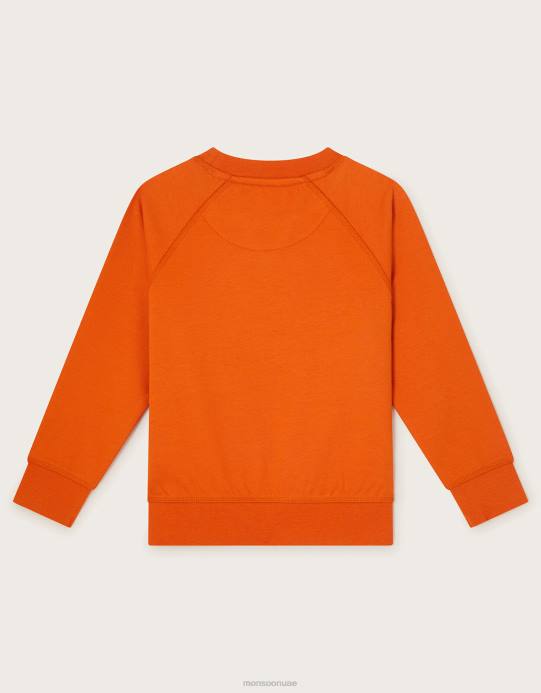 Monsoon ولد سترة وحشية برقبة دائرية D68H2189 ملابس البرتقالي