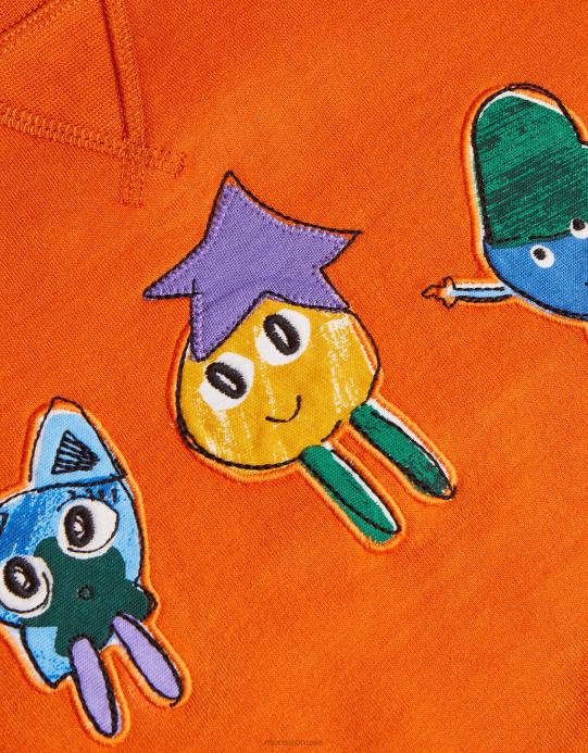 Monsoon ولد سترة وحشية برقبة دائرية D68H2189 ملابس البرتقالي