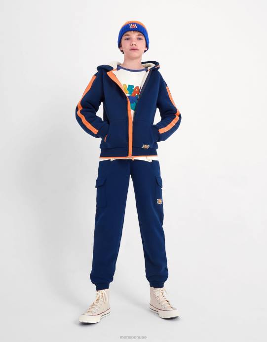 Monsoon أطفال ركض البضائع الثقيلة D68H2199 ملابس الأزرق الداكن)