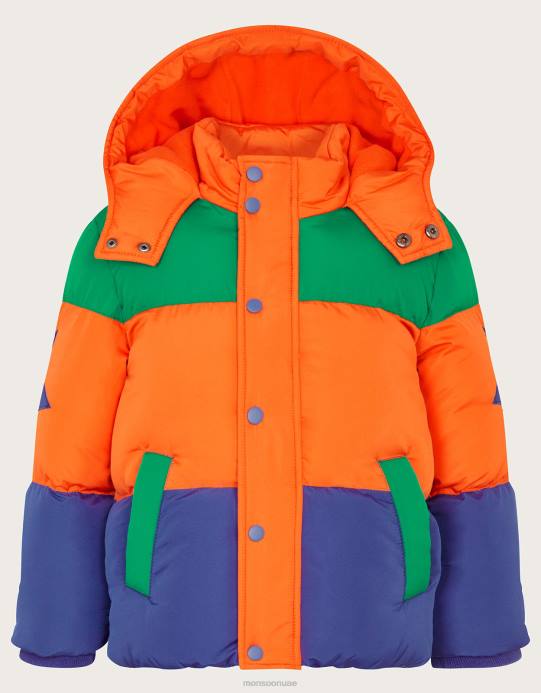 Monsoon ولد معطف منتفخ كتلة اللون D68H2203 ملابس متعدد