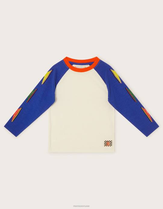 Monsoon ولد تي شيرت صاعقة البرق D68H2204 ملابس عاج