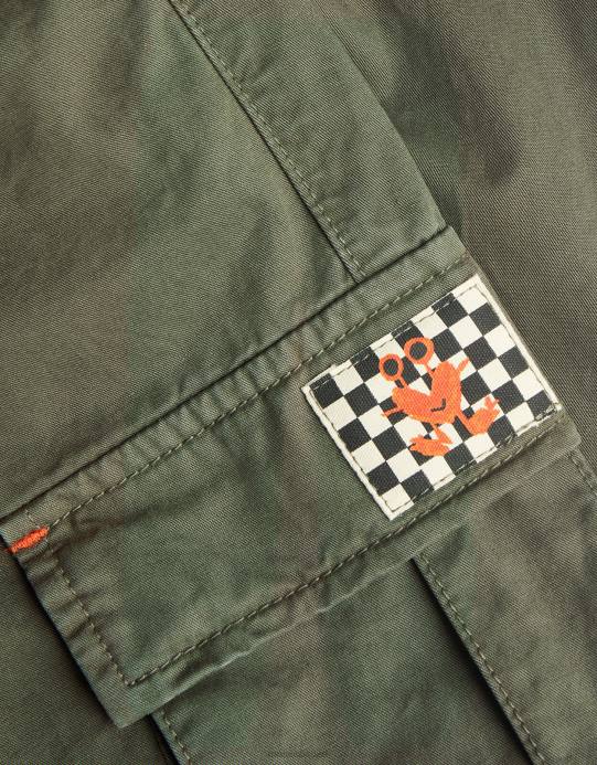 Monsoon أطفال سحب على السراويل البضائع D68H2212 ملابس الأخضر (الكاكي)