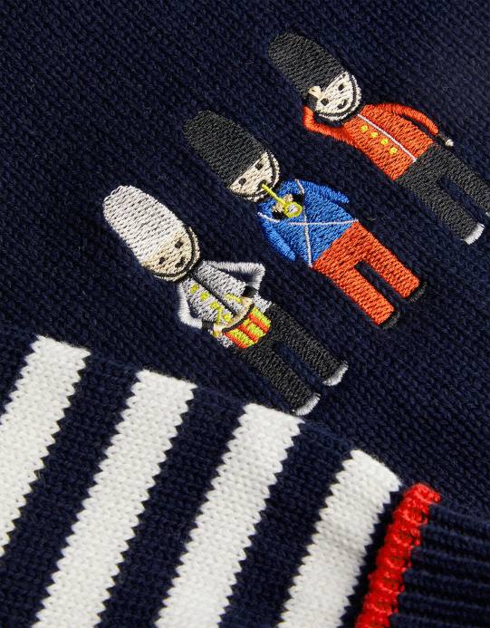 Monsoon أطفال مجموعة هوديي محبوكة في لندن D68H2225 ملابس الأزرق الداكن)