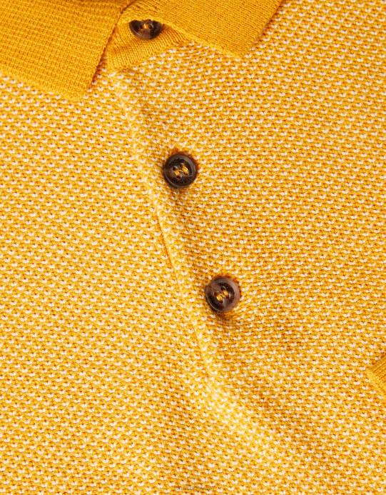 Monsoon ولد سويت شيرت بولو متماسك مختلط D68H2236 ملابس الخردل الأصفر)