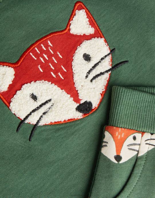 Monsoon أطفال طقم سويت شيرت وبنطلون رياضي لحديثي الولادة D68H2239 ملابس الأخضر (الكاكي)