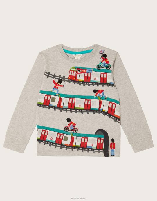 Monsoon ولد سترة أنبوب لندن D68H2248 ملابس رمادي