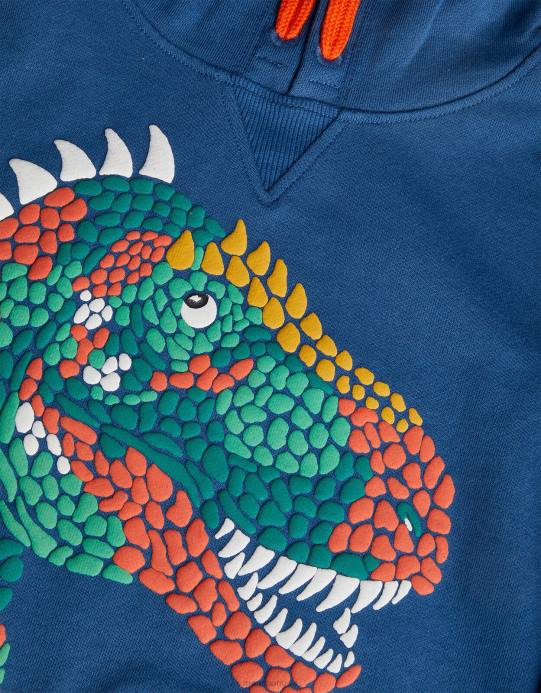 Monsoon ولد هوديي الديناصور D68H2253 ملابس الأزرق الداكن)